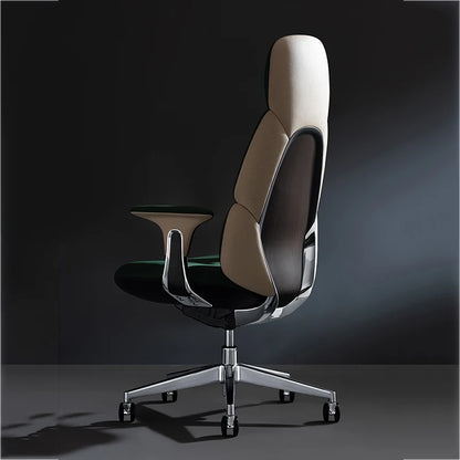 Bequemer Chefbürostuhl, luxuriöser grauer Designer-Drehstuhl, ergonomisch, tragbar, für das Home Office von Fotel Gaming