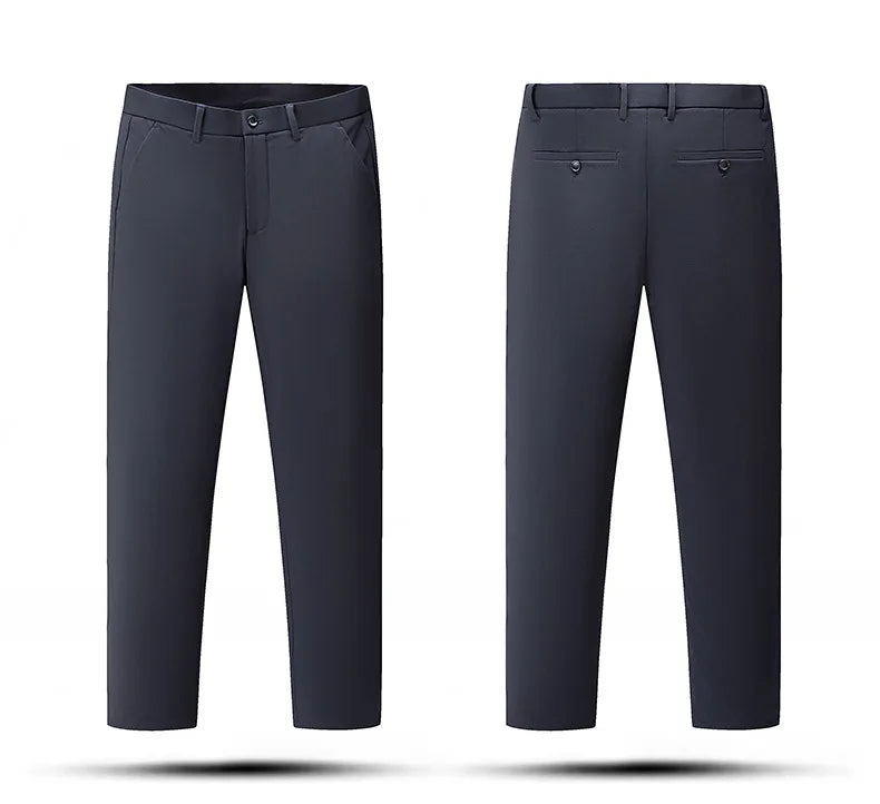 Men's Winter Formal Down Pants Goose Feather Warm Trousers Business Suit Pants for Man  calca termica masculina inverno PT-597