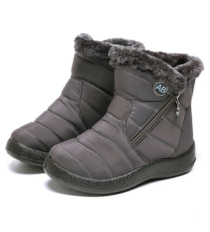 Boots Women's Ankle Boots With Fur Waterproof Snow Botas Mujer Elegant Winter Shoes For Woman Winter Boots Casual Black Footwear