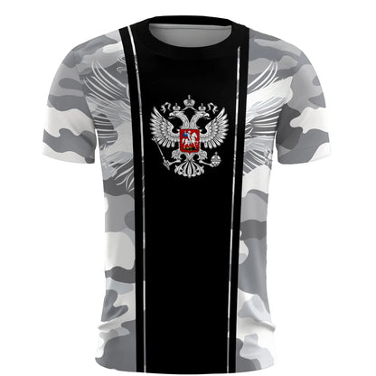 Russia Men's T-Shirts 3d Russian Flag Short Sleeve T-Shirt For Men Oversized Tees Mens Clothing Summer Casual Breath Sportswear.