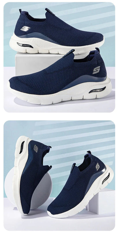 Men's Sports Running Shoes Fashion Breathable Cotton Shoelaces Increased Heel Sneakers Mesh Casual Sports Shoes.