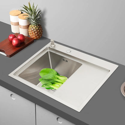 Spüle aus Edelstahl 304, großes Fassungsvermögen, verschleißfest, einfach zu installieren, für Restaurants/Wäsche/Geschäfte/Cafes