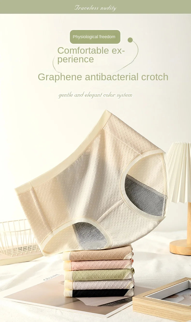 Physiological Period Leak Proof Menstrual Panties Breathable Seamless Soft Fabric Women Underwear Breifs Mesh Sanitary Pants XL.