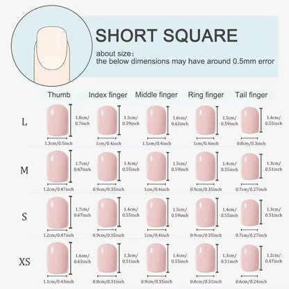 10pcs Ballet Short Nail Tips Set-Glossy Finish Polka Dot & Solid Color Designs with 3D Bow Accents Nail Art for Women and Girls.