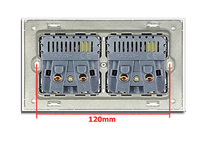 EIOMR Frankreich Standard-Steckdose, graue Aluminiumlegierung, Lichtschalter, RJ45, Fernseher, 220 V, 16 A, Wandsteckdosen für Haushaltsgeräte.