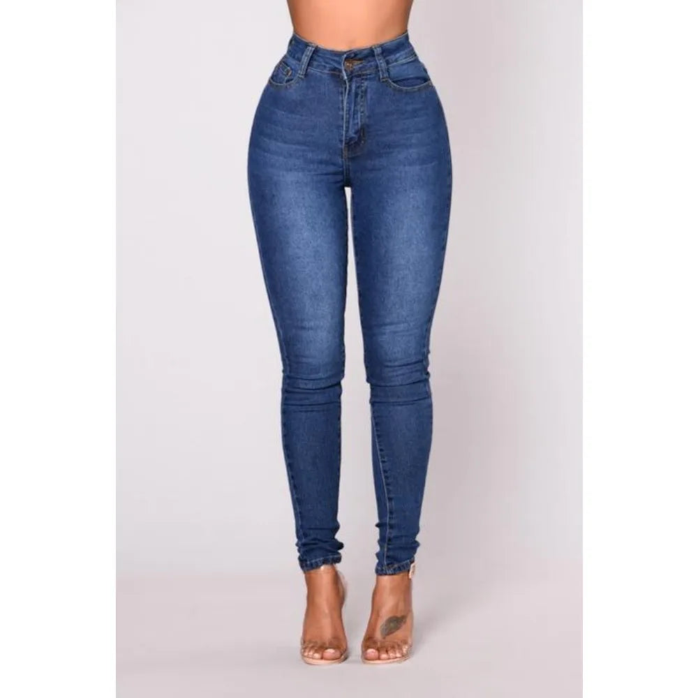 2025 New Women's  Jeans High Waist Push-Up Jeans High Stretch Stretch Mother Jeans Washed Denim Skinny Pencil Pants Women's.