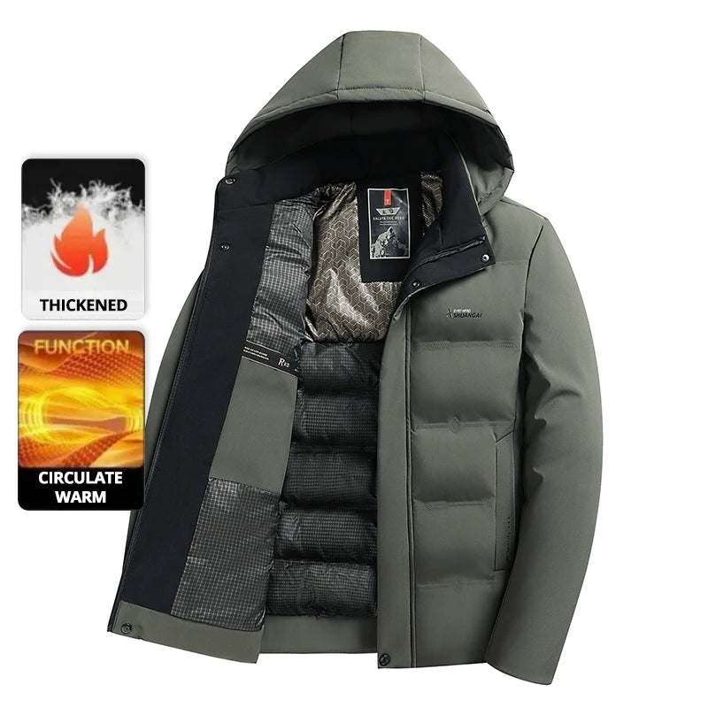 Top Grade Winter New Brand Hooded Casual Fashion Windbreaker Quilted Parka Jacket Puffer Bubble Coats Outwear Men Clothes.
