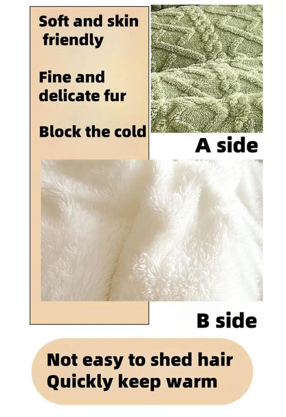 New Super Thick Winter Warm Blanket for Bed Artificial Lamb Cashmere Weighted Blankets Soft Comfortable Warmth Quilt Comforter.
