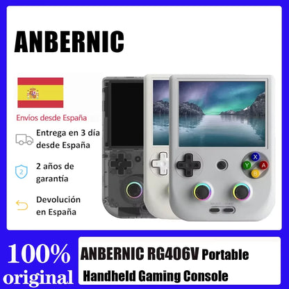 ANBERNIC RG406V Retro Game Console Portable 4-inch IPS Multi-Touch Display Android 13 HDMI Output FOTA Upgrades.