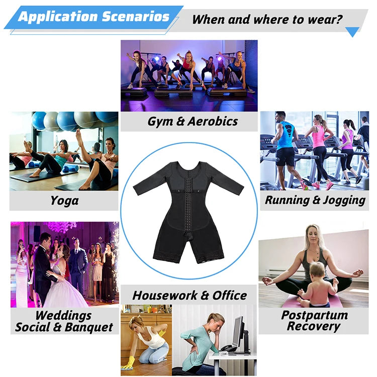 Girdles Shapewear Faja Colombianas Shaper Bodysuits Tummy Slimming Corset Full Body Reducer Postpartum Carving Bodices Sheath.