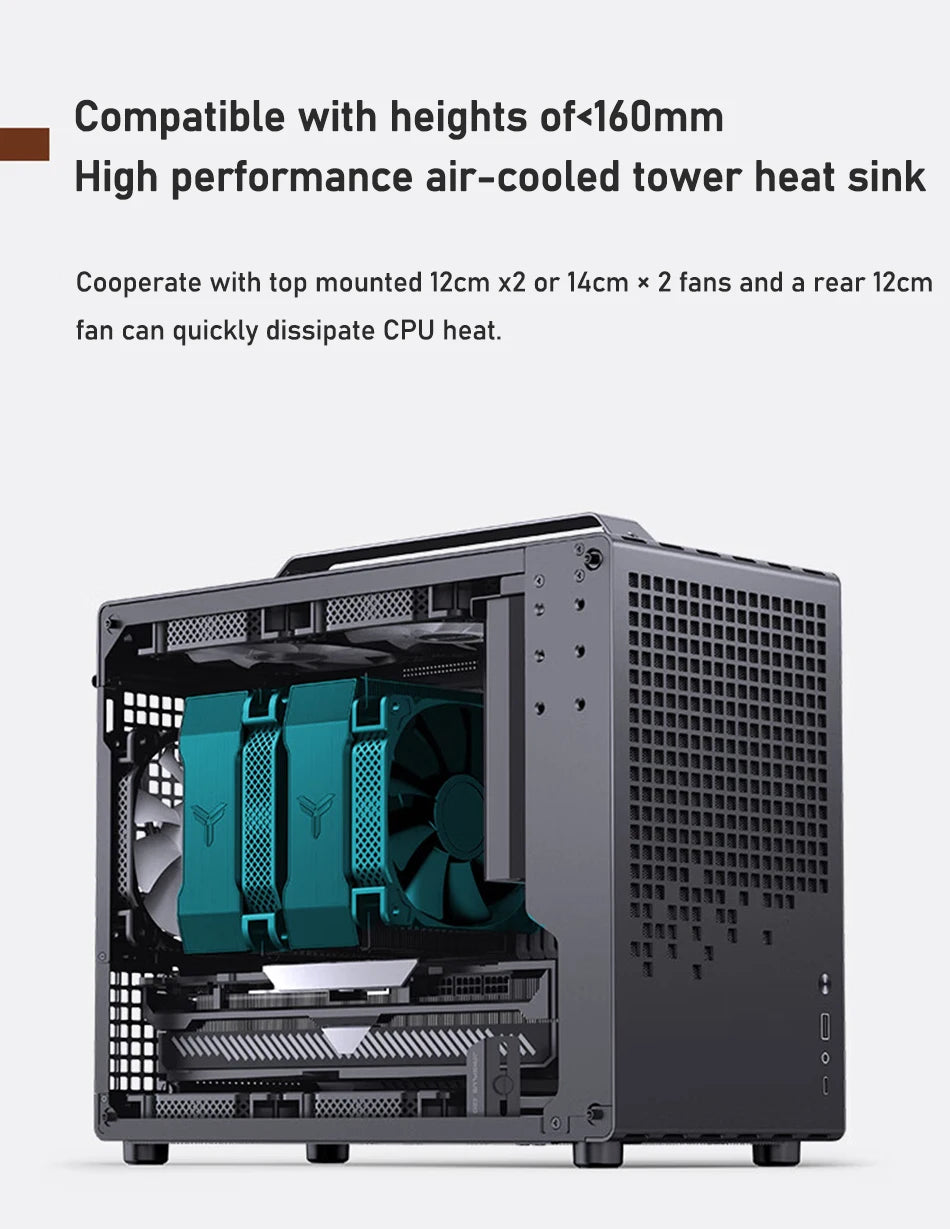 JONSBO Z20 MATX Case Detachable Handle Supports 240 Water-cooled 363mm Graphics Card Side  Transparency Desktop Mini PC Chassis