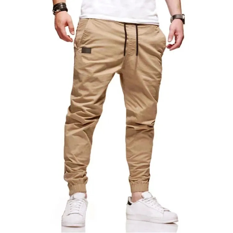 2025New Men's Casual Sports Pants Sweatpants Male Jogger Cargo Harem Pencil Pants Trousers Multi-pocket Sweatwear.