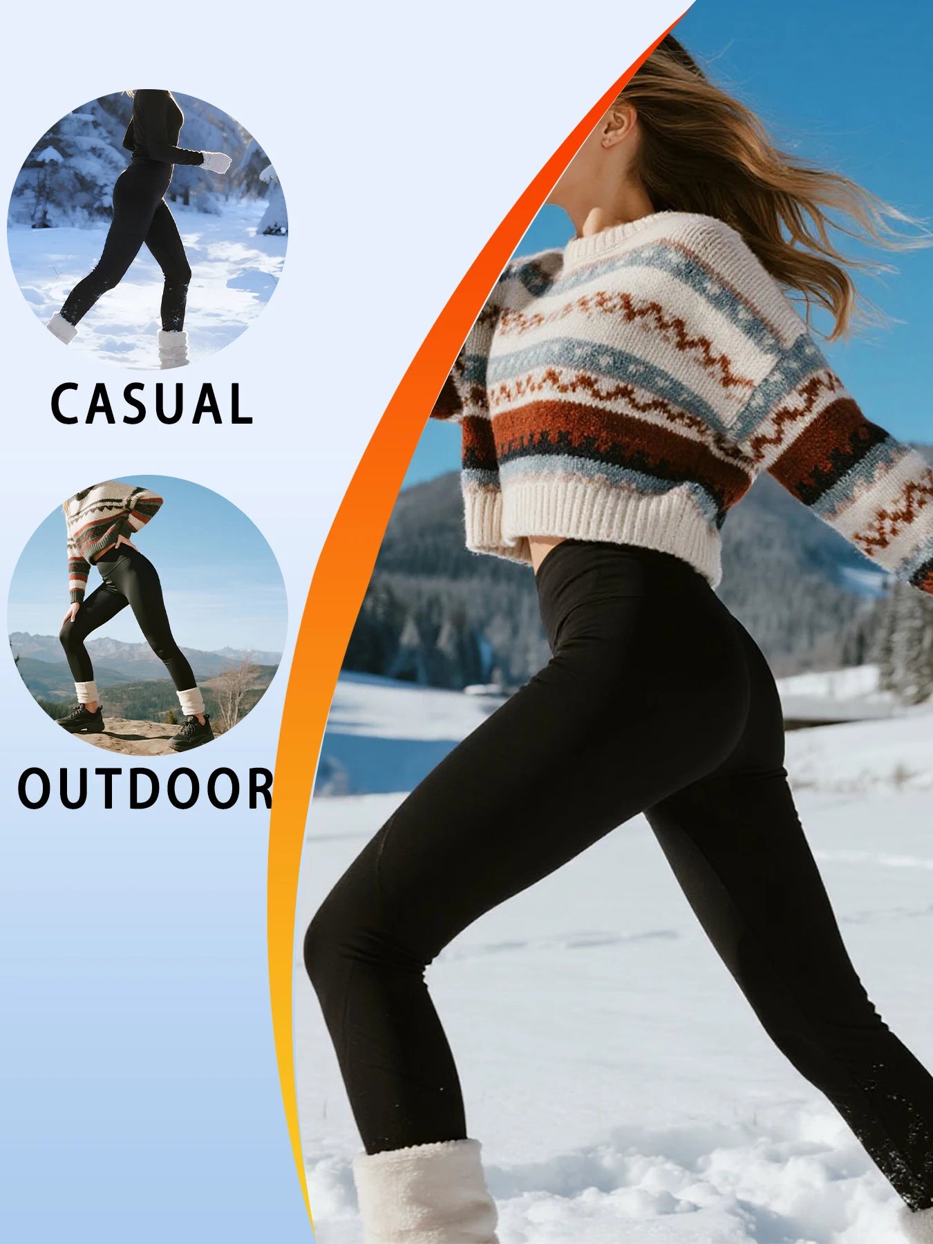 Womens Thermal Fleece Lined High Waisted Leggings. Workout Winter Warm Thick Tights Soft Yoga Pants.