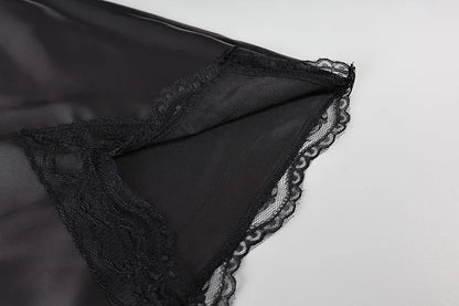 New Lace Patchwork Fashion Mini Skirt Split High Waist Sexy Black Skirt Summer Office Lady Skirt High Street Short Skirt Women