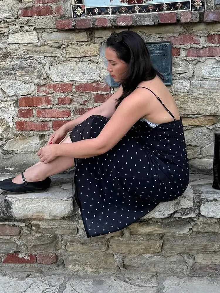 Tossy Spitze V-ausschnitt Patchwork Maxi Kleid Frauen Backless Hohe Taille Schlank Spaghetti Kontrast Party Kleid Weiblichen Frühling Langes Kleid