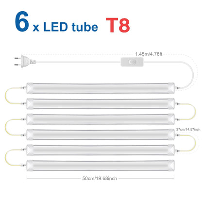 50CM 15W/T5 25W/T8 LED Tube Light 220V Aluminum LED Bulb Bar Wall Lamp For Reading Working Warehouse Home Kitchen Night Lighting.