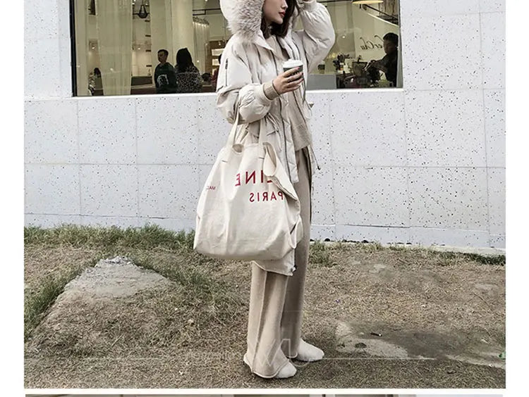 Loribindwood Gestrickte Pullover Breite Bein Hosen Anzug für Frauen Herbst/winter 2022, Neue Koreanische Lose Mode Zwei-stück Set