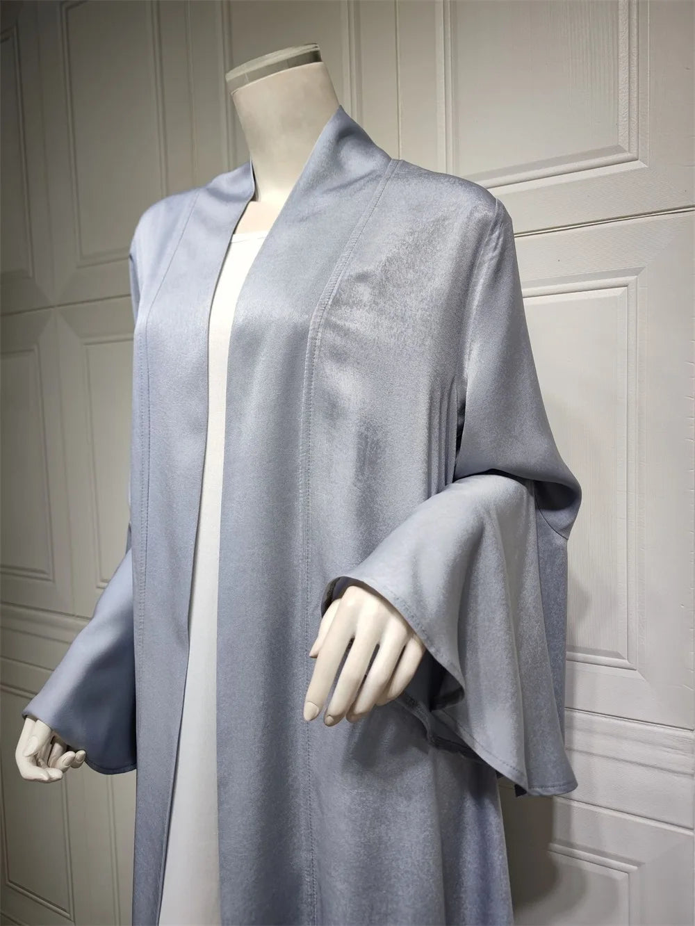 Siskakia Muslim Open Kimono Abaya For Moroccan Women Fashion Ruffle Sleeve Arab Dubai Clothing Jalabiyat Turkey Soft Gulf Robe