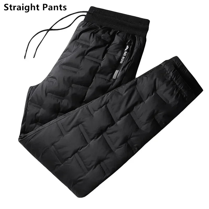 Winter Duck Down Pants Men Outdoor 8XL 7XL 6XL Plus Size Warm Padded Thicken Waterproof Thermal Trousers Windproof Male Jogger