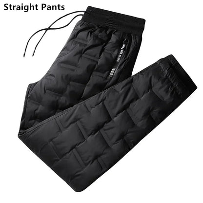 Winter Duck Down Pants Men Outdoor 8XL 7XL 6XL Plus Size Warm Padded Thicken Waterproof Thermal Trousers Windproof Male Jogger