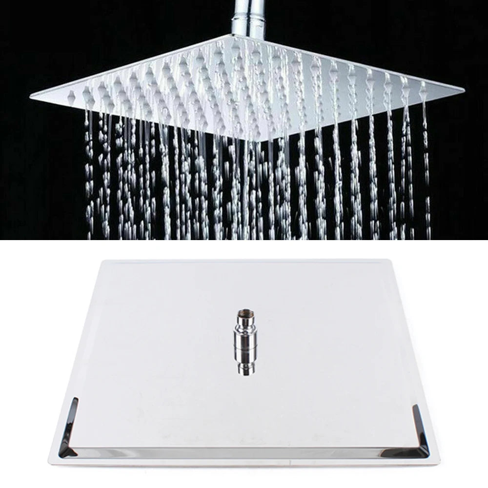 40CM Square Shower Head, Rain Shower Head, Universal Large Shower Head for Bathrooms, Homes, Hotels, Bathing Centers