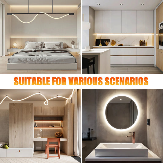 360 Degree Round Reticulate Neon LED Strip DC 12V 24V 240 Leds/m Natural Warm White Waterproof Flexible Silicon Tube Neon Strip.