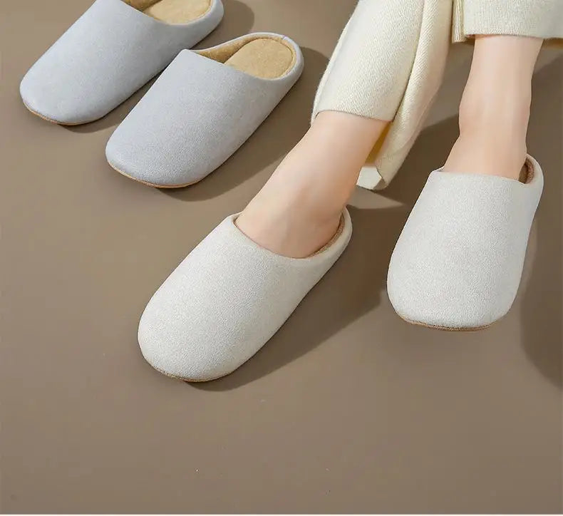 Asgard Women Warm House Slippers Winter 2024 New Silent Flat Bedroom Slides Indoor Cozy Fur Women Cotton Shoes Men Fuzzy Slipper.