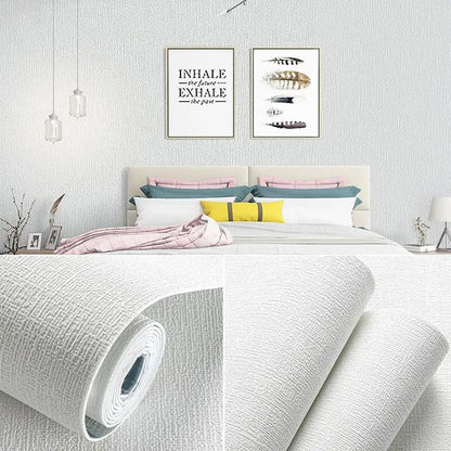 50 cm x 2,8/5/10 m Leinen einfarbig 3D verdickter wasserdichter Schaumstoff selbstklebende Hintergrundwand Renovierung Tapete Wandaufkleber