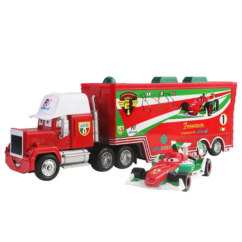 Disney Pixar Cars 2 3 Lightning McQueen Mack Uncle Jackson Storm Car Truck 1:55 Diecast Vehicle Metal Toys Gift for Children