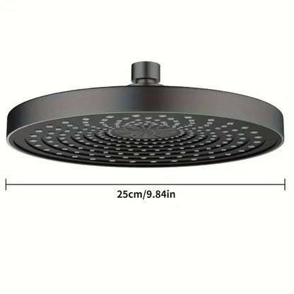 25cm Top Spray Large Water Volume Booster Shower Head Pressurized Single Head Home Bathroom Shower Head Set