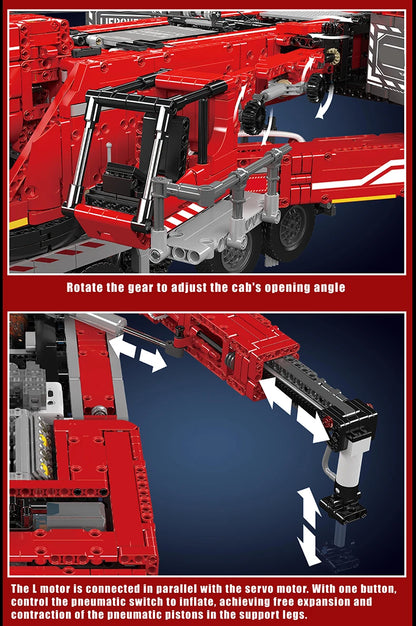 Mould King 17007 17008 Technical Truck Building Block Remote Control Liebherred LTM 11200 Crane Model Kids Christmas Car Toys.