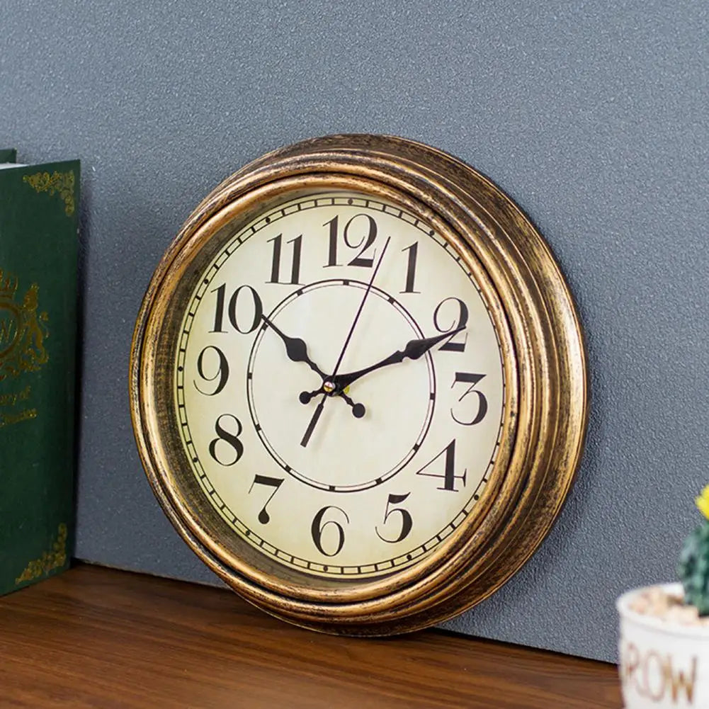 12-Zoll-Runduhr Vintage 12-Zoll-Wanduhr für die Heim dekoration stille nicht tickende Küchen uhr Retro grau für Zimmer Schlafzimmer