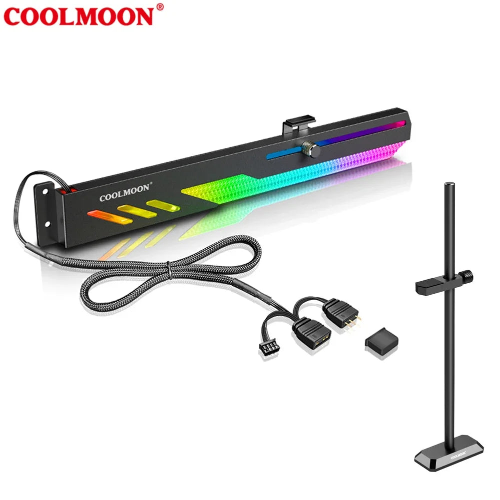 Customized Video Card Stand GT8 Horizontal Graphics Card Bracket 5V 3Pin ARGB GPU VGA Holder Desktop PC Case DIY Accessories