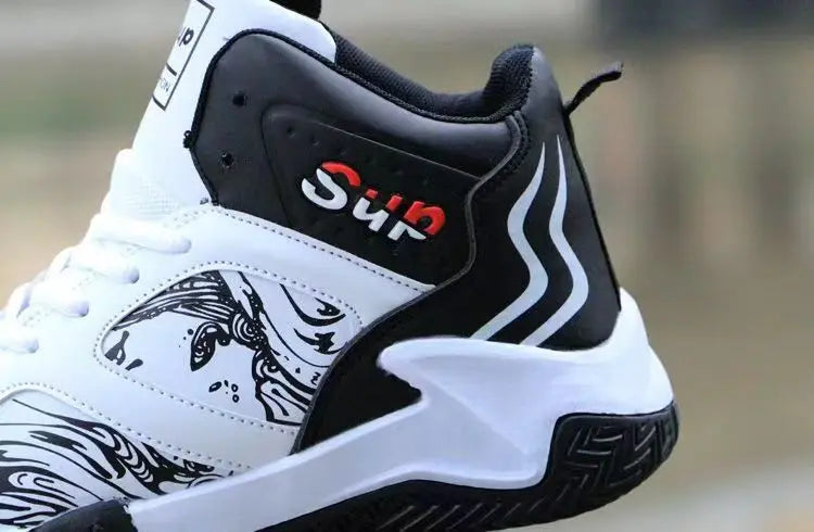 New Anti-Slip Men's Sneaker High Top Men's Basketball Shoes Luxury Comfortable Running Shoes Fashionable Versatile Casual Shoes.