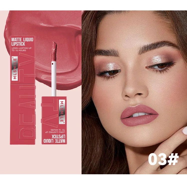 6 Colors Nude Matte Lip Gloss Waterproof Lasting Lipstick Not Fading Sexy Nude Red Pink Velvet Liquid Lipsticks Makeup Cosmetic.