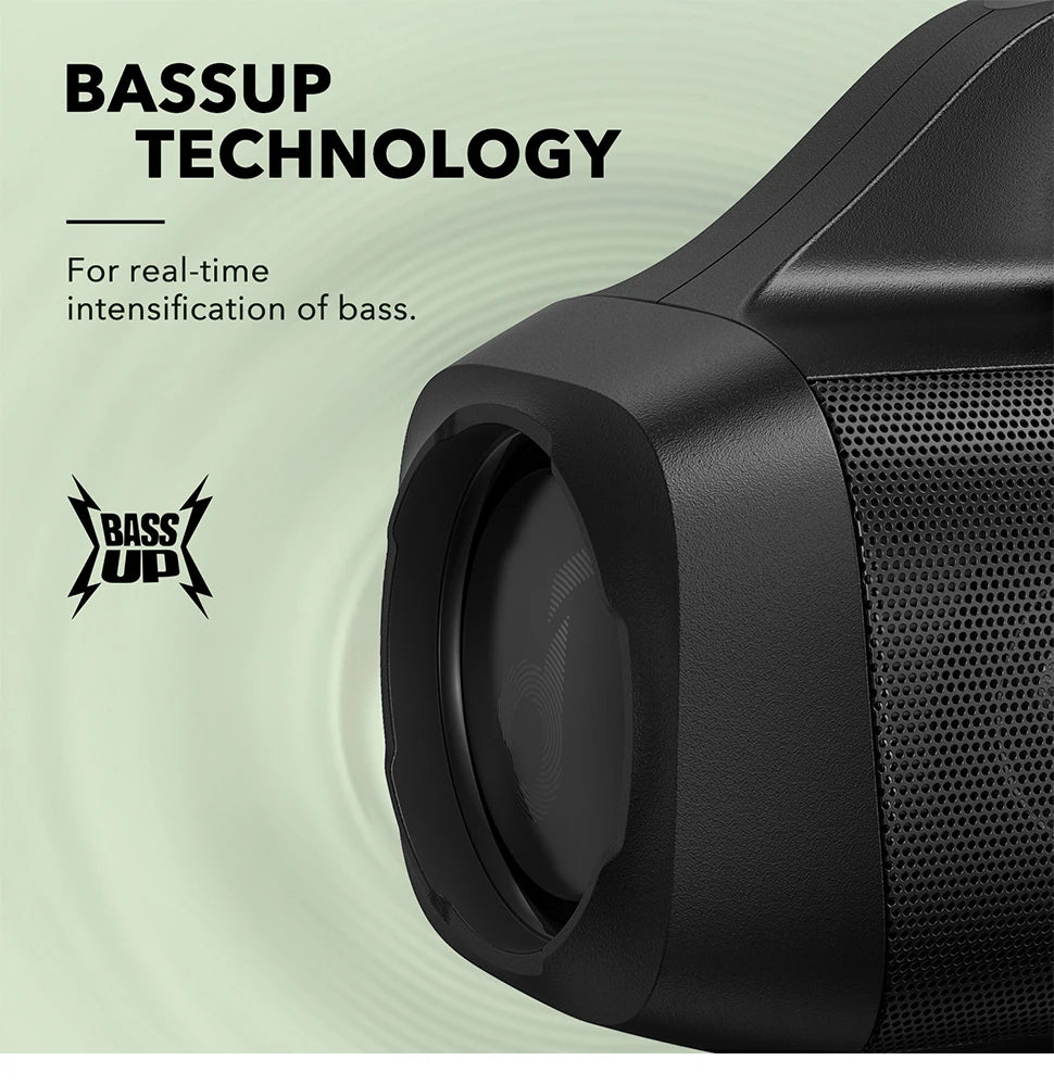 Anker Soundcore Motion Boom Outdoor Bluetooth loudspeaker with Titanium Audio drivers BassUp Technology IPX7 Water Protection 24-S.