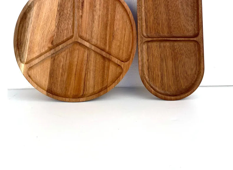 Acacia Wood Japanese Style Plates High Aesthetic Value Plates Creative Home Tableware Plates.