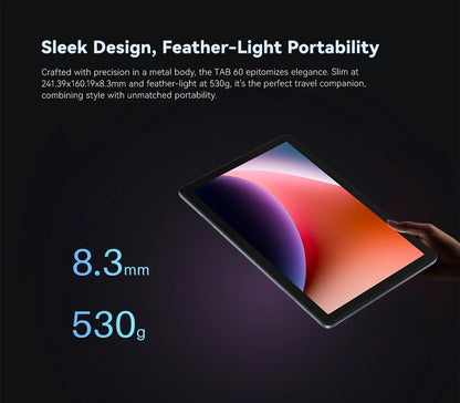 Cubot TAB 60, 2024 New Android Tablet, Octa-Core, 8GB RAM (4GB+4GB), 128GB ROM, 10.1-Inch HD+ Screen, 6000mAh, OTG, WiFi 6.