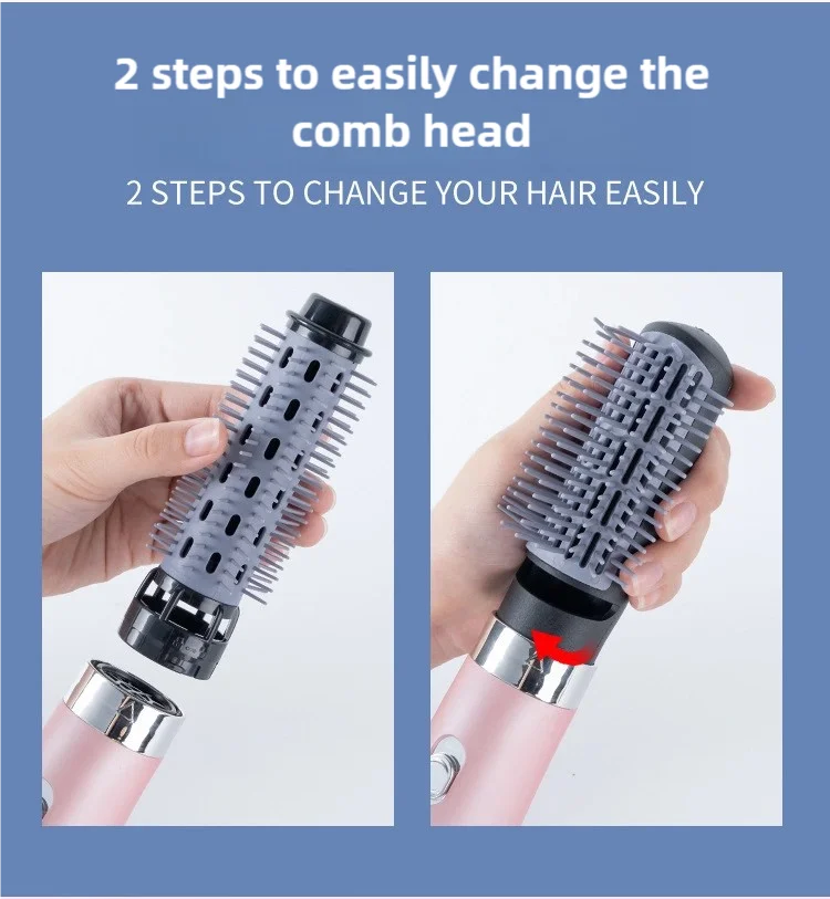 Tinsol hair dryer comb professional curling iron 3 in 1 hot air comb curling straightener roller hair dryer hair dryer brush