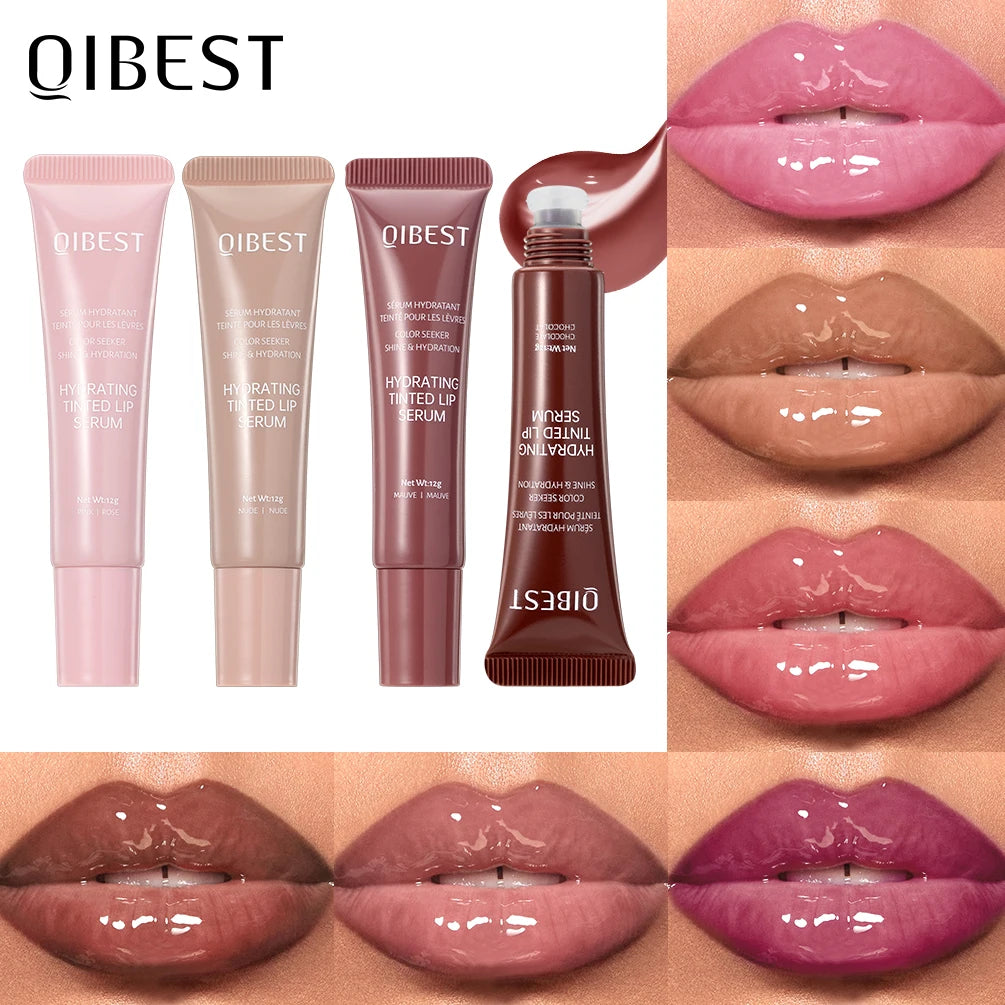 QIBEST Crystal Lip Balm Moisturizing Lip Gloss Oil Jelly Lipgloss Long Lasting Liquid Lipstick Hydrating Tinted Lip Serum Makeup.