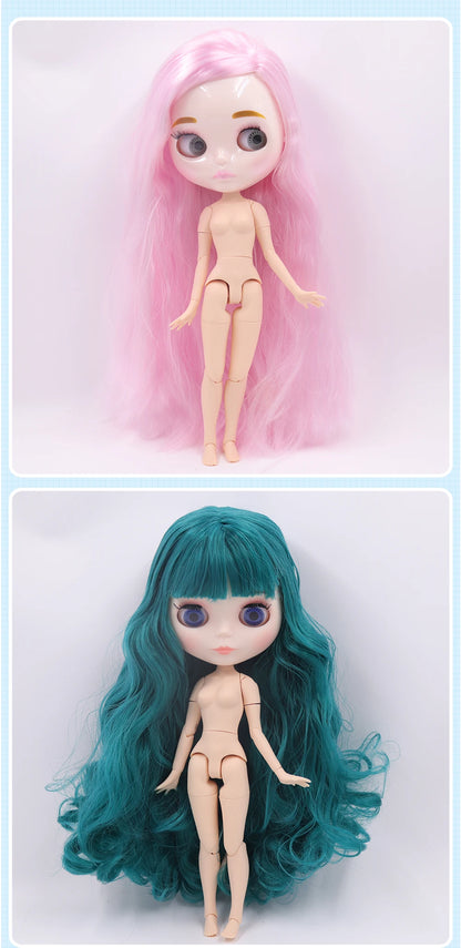 ICY DBS Blyth Doll 1/6 Joint Body 30CM BJD toys Natural shiny face with extra hands AB DIY Fashion Dolls girl gift.