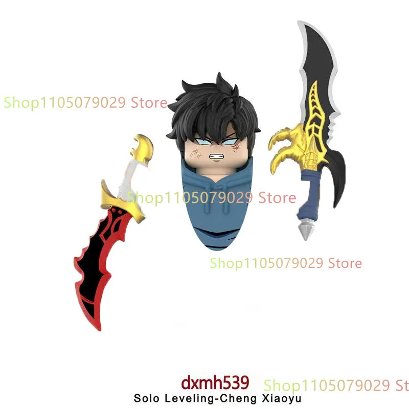 WM6220 WM6221 Anime Cartoon TV Toy Sung Jin Woo Solo Leveling Man S Hunter Level Up Building Blocks for Kids Collect Toys Gift