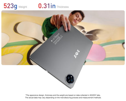 XGODY Q17 Android 15 Tablet 11 inch A573 Octa-Core CPU 2K HD Touch Screen 16GB RAM 256GB ROM Android 15 8000mAh 13MP+8MP Camera.