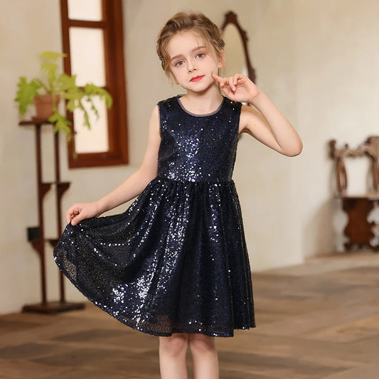Luxus Kinder Klavier Rezitieren Leistung Pailletten Kleid Mädchen Hochzeit Geburtstag Party Kleidung Kind Elegante Zeremonie Jahrestag Kleid