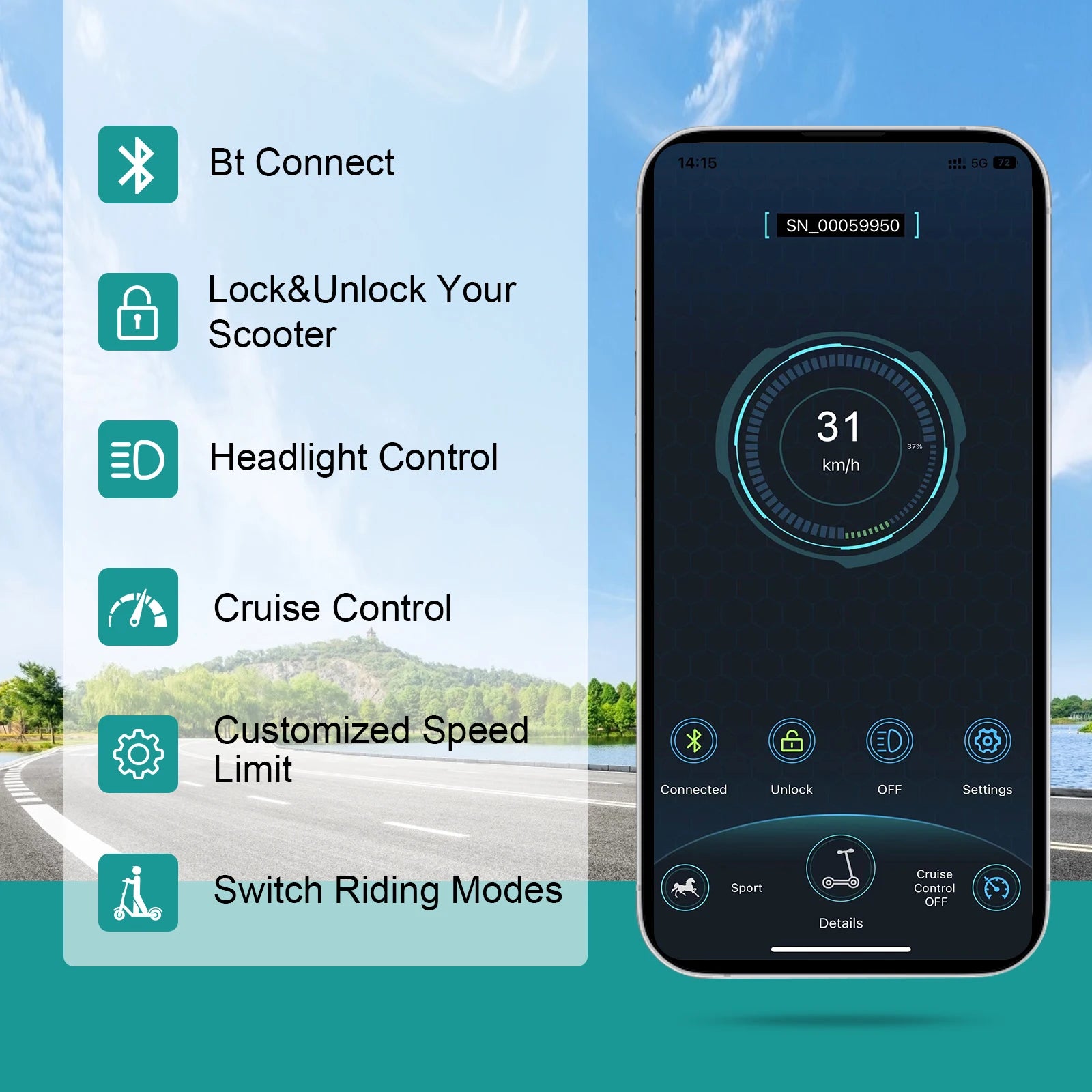 2025 JUICEASE TX01 Electric Scooter 350W Motor 36V 7.8Ah 25 KM Range 31KM/ 8.5 Inch Tires with APP Foldable Adult Kick I Scooter.