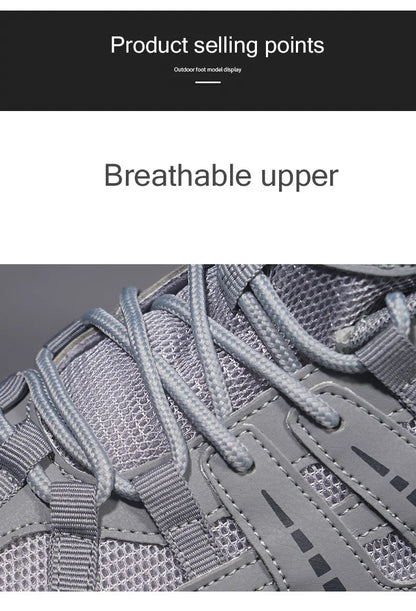 Men‘s Waterproof Hiking Shoes Outdoor Trainers Lace-up Climbing Shoes Women Trekking Sneakers Anti-slip  Tactical Sneaker.