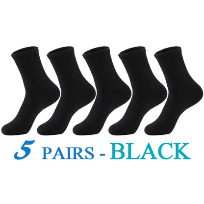 5 Pairs/Lot Running Socks Men Sports High Quality Cotton Colorful Outdoor Cycle Casual Breathable Long Sock Male Gifts 5 Styles.