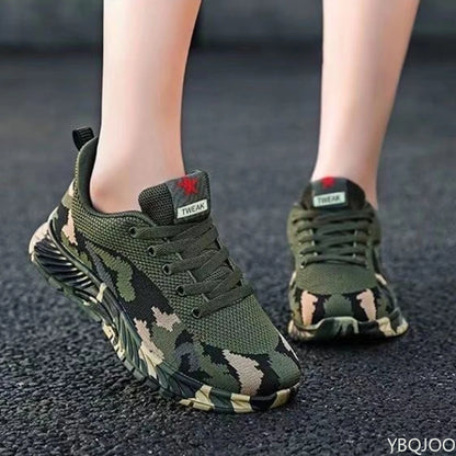 Mesh Camouflage Sportschuhe Herren Langlebige Freizeitschuhe Herren Anti Slip Tennis Outdoor Wandern Leichte Flache Schuhe Sneakers