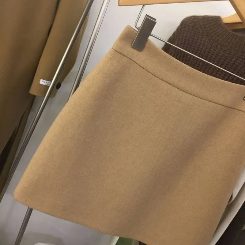 Skirts Women Simple 5XL Korean Fashion High Waist Ladies All-match Elegant Streetwear Button Y2k Skirt A-line Harajuku Chic Ins.