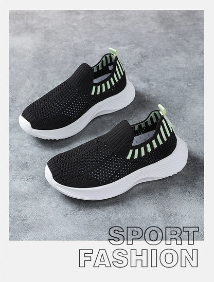 Children's Boys Lightweight Casual Shoes Soft-soled Breathable Kids Girls Sports Walking Sneaker Non-slip Tennis